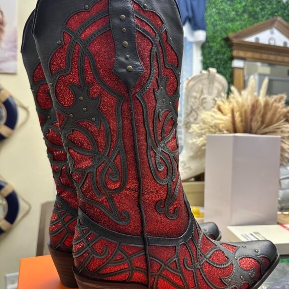 Sparkly Cowgirl Boots Multi Sz - Picture 3 of 9